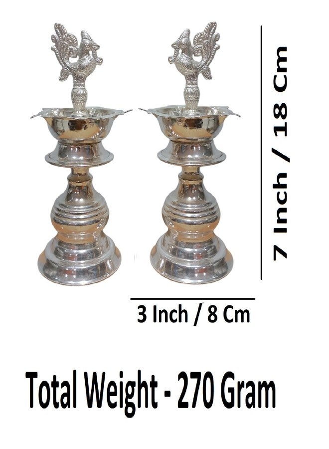 Sigaram Brass 7x3 Inch Peacock Handle Diya for Home and Temple Pooja Décor K4725 - Image 5